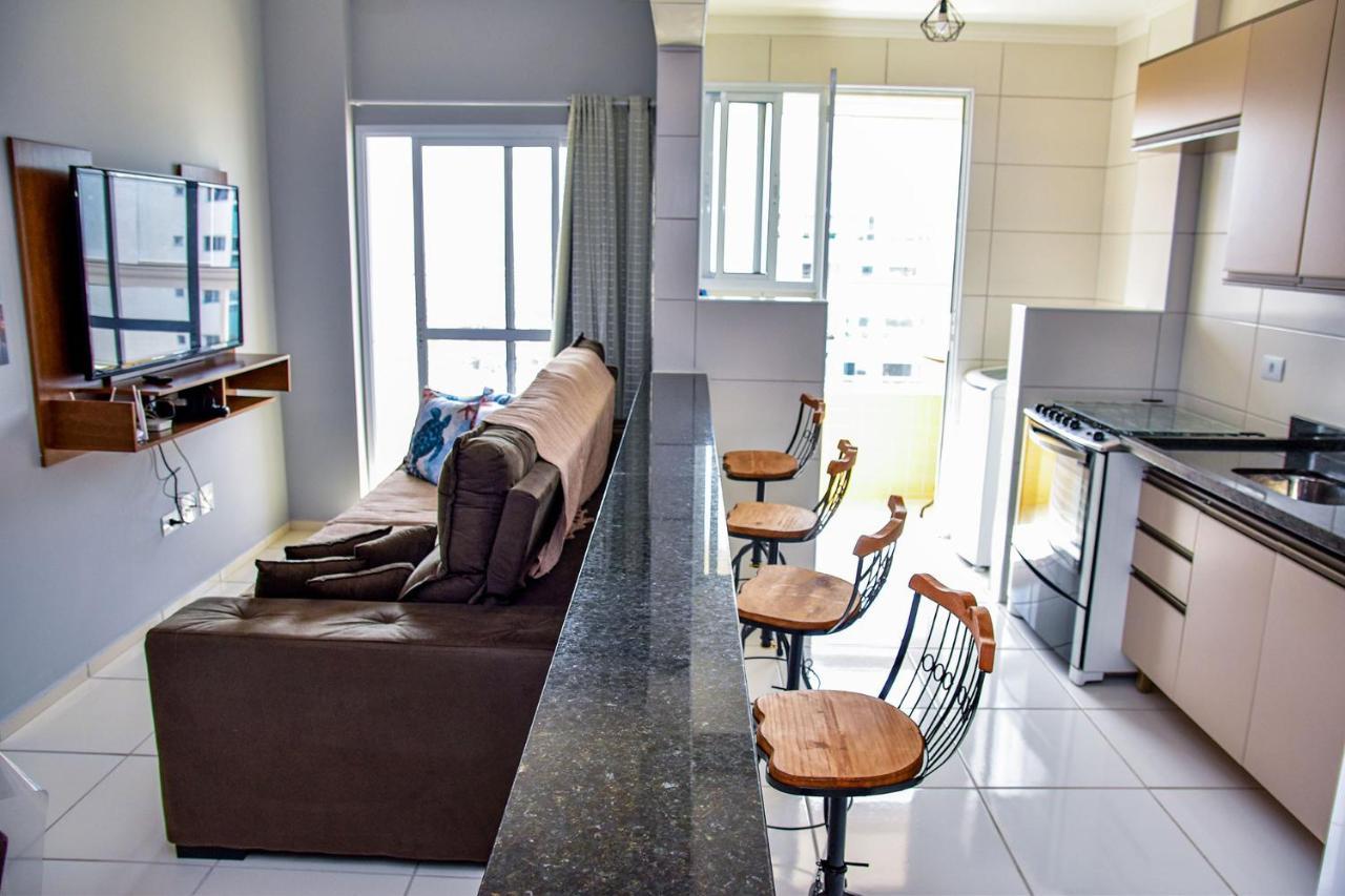Ferienwohnung Apto C Wi-Fi A Beira-Mar Na Praia Jardim Real Sp Praia Grande  Exterior foto