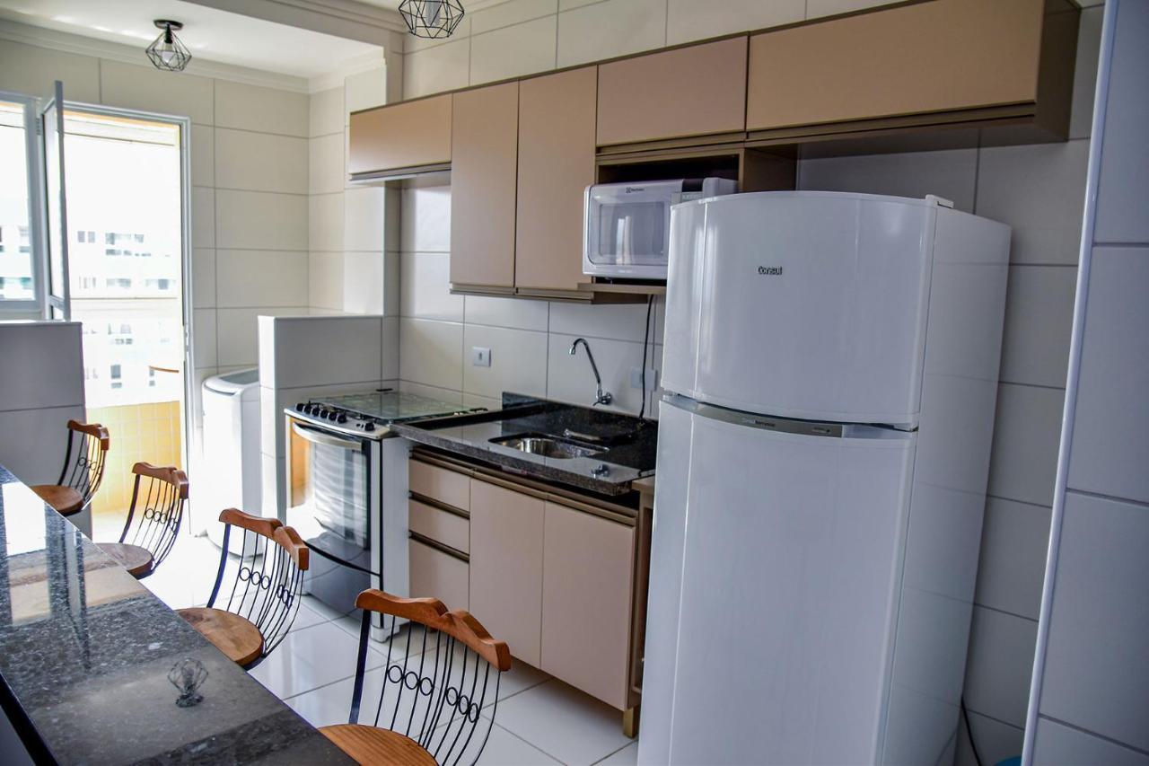 Ferienwohnung Apto C Wi-Fi A Beira-Mar Na Praia Jardim Real Sp Praia Grande  Exterior foto